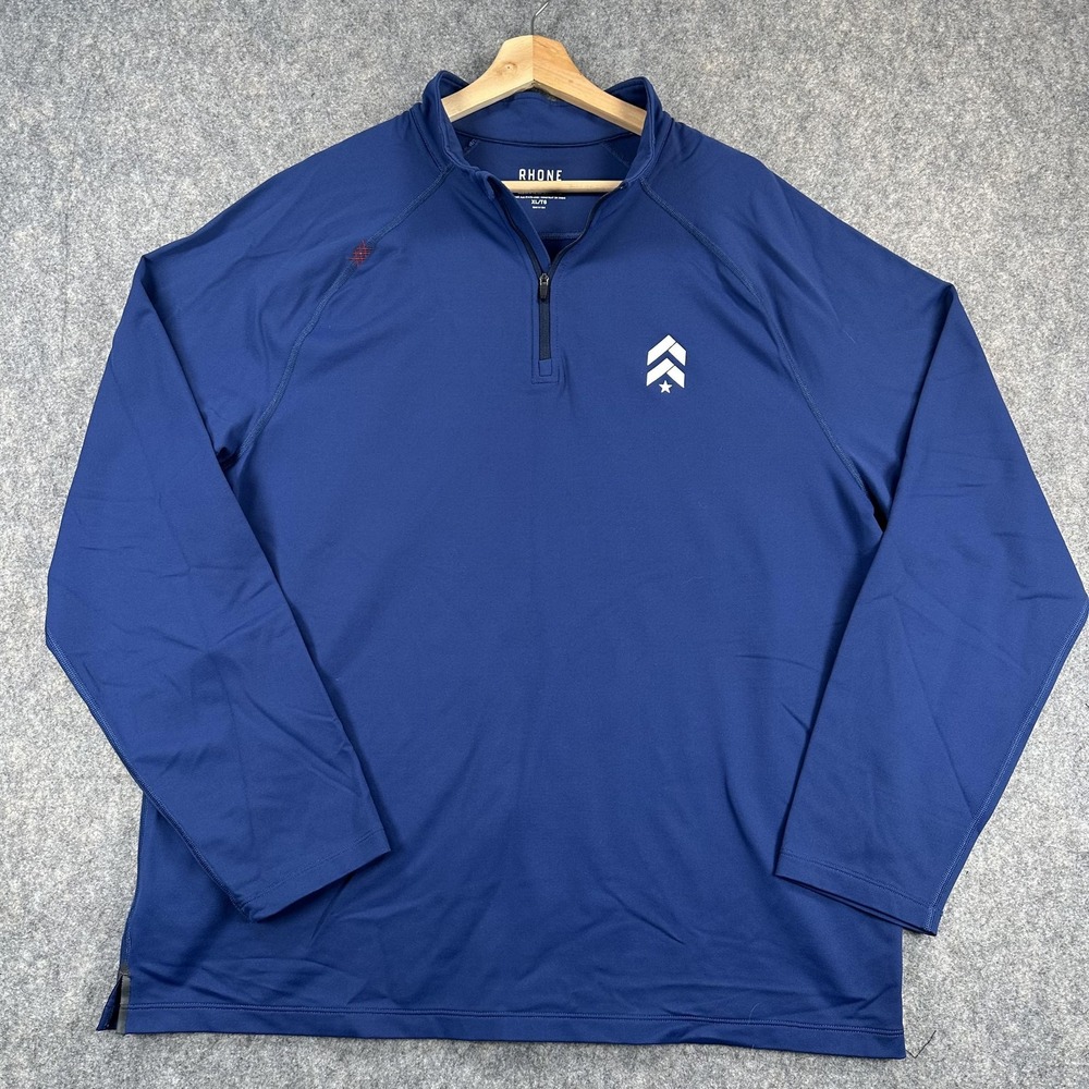 Rhone Pullover Mens XL Blue Session Quarter Zip Performance Athletic‎ Style - Picture 2 of 13